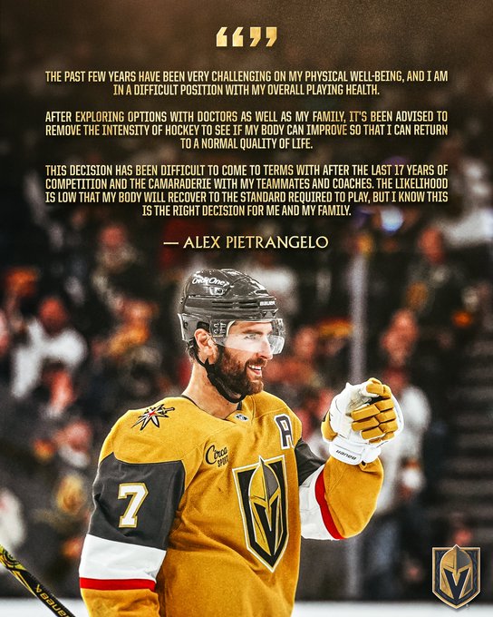 Graphic with Alex Pietrangelo quote