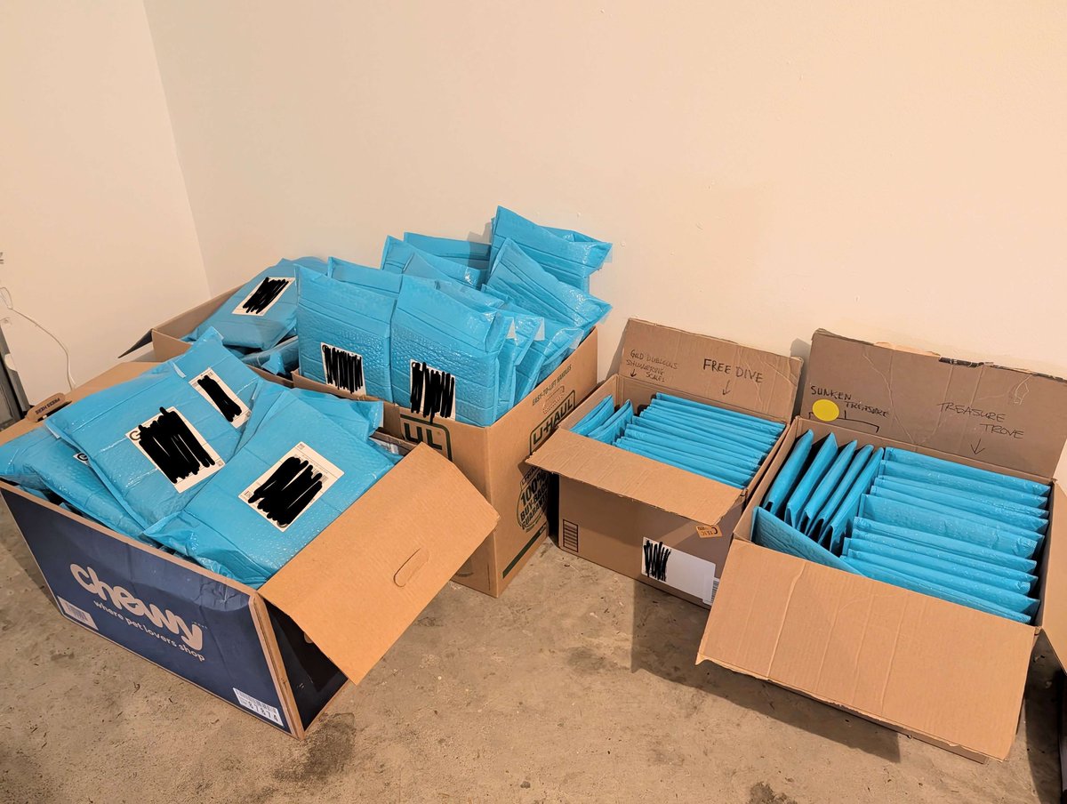 🦈Shipping update🦈

All Bundles Packed and ready thanks to Mod Doni! 

If you purchased any physical merch or books from us you should receive a shipping confirmation email with tracking from us soon!

Thanks for your patience!