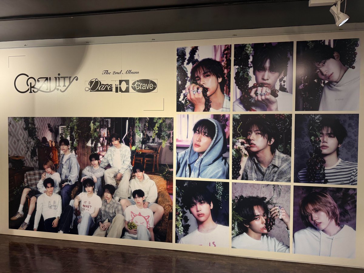 【#タワ渋kpop 】
／
#CRAVITY The 2nd Album『Dare to Crave』
発売記念 大型パネル展スタート🍇
＼
＜期間＞～2025年7月8日(火)
＜場所＞タワーレコード渋谷店 5F

限定特典付きCDは、5Fにて発売中！
🔗towershibuya.jp/news/2025/06/1…

<a href="/CRAVITYstarship/">CRAVITY OFFICIAL</a>