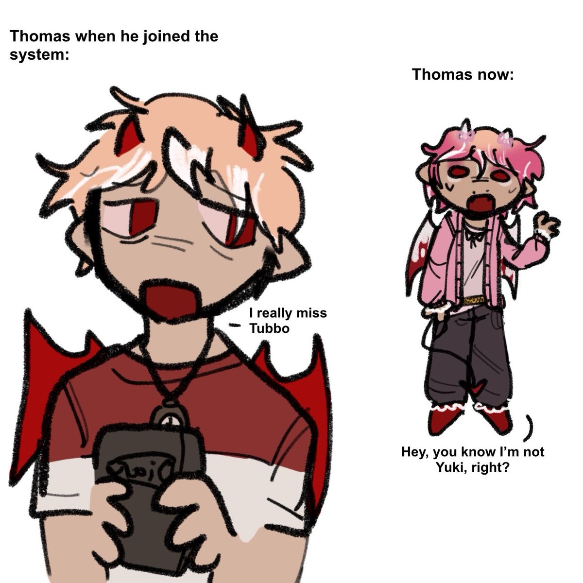 tismsystem's tweet image. Quick sketch yk

#didsystem #osddid