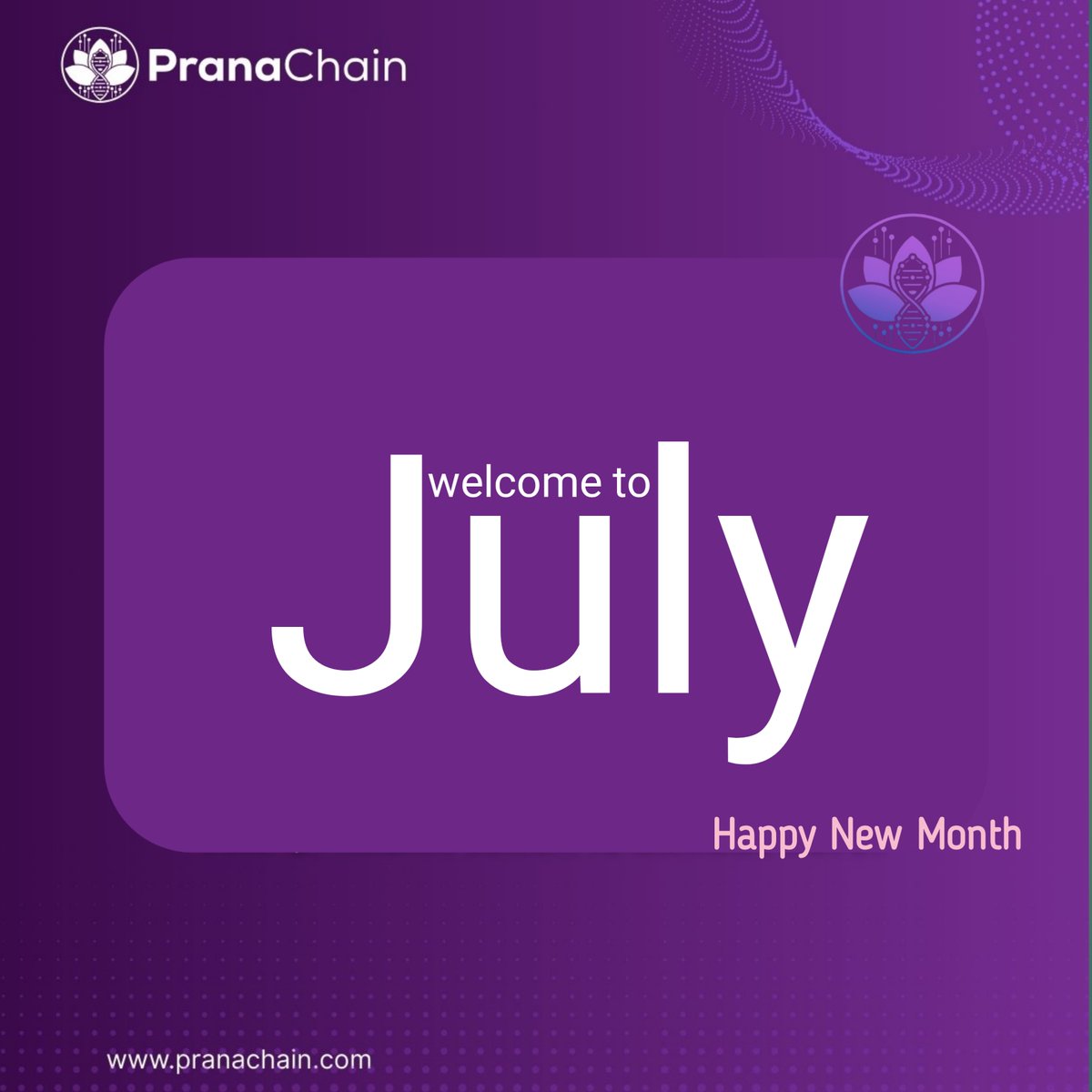 pranachain's tweet photo. Happy New Month from all of us at Pranachain.
Stay healthy. Stay wealthy.
#PranaChain #Pranatoken
#Healthcare #Healthonchain
#HappyNewMonth https://t.co/q0iUP5oqHR
