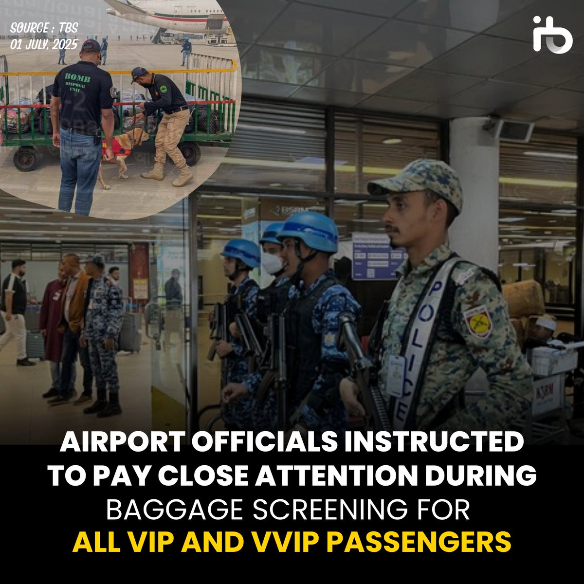 All Aviation Security (AVSEC) personnel are receiving regular briefings and updated instructions to maintain high awareness levels. The CCTV monitoring team has also been given special guidelines to improve surveillance, according to a HSIA authority's note disseminated to media