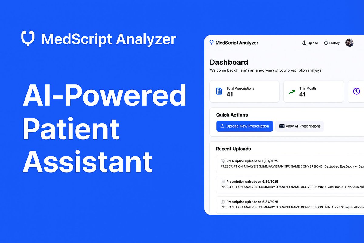 I have just completed a project in only 3 days as part of the World’s Largest Hackathon by bolt.new — it's an AI-powered medical prescription analyzer.  
👉 Check it out here: med-script-analyzer.netlify.app