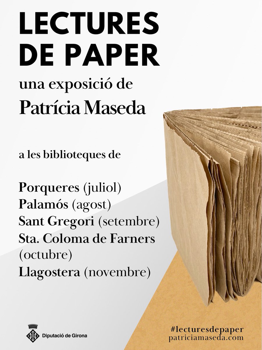 Molt contenta d’anunciar-vos la continuïtat de l’#exposició Lectures de paper per les biblioteques de la província de #girona
[1/5]