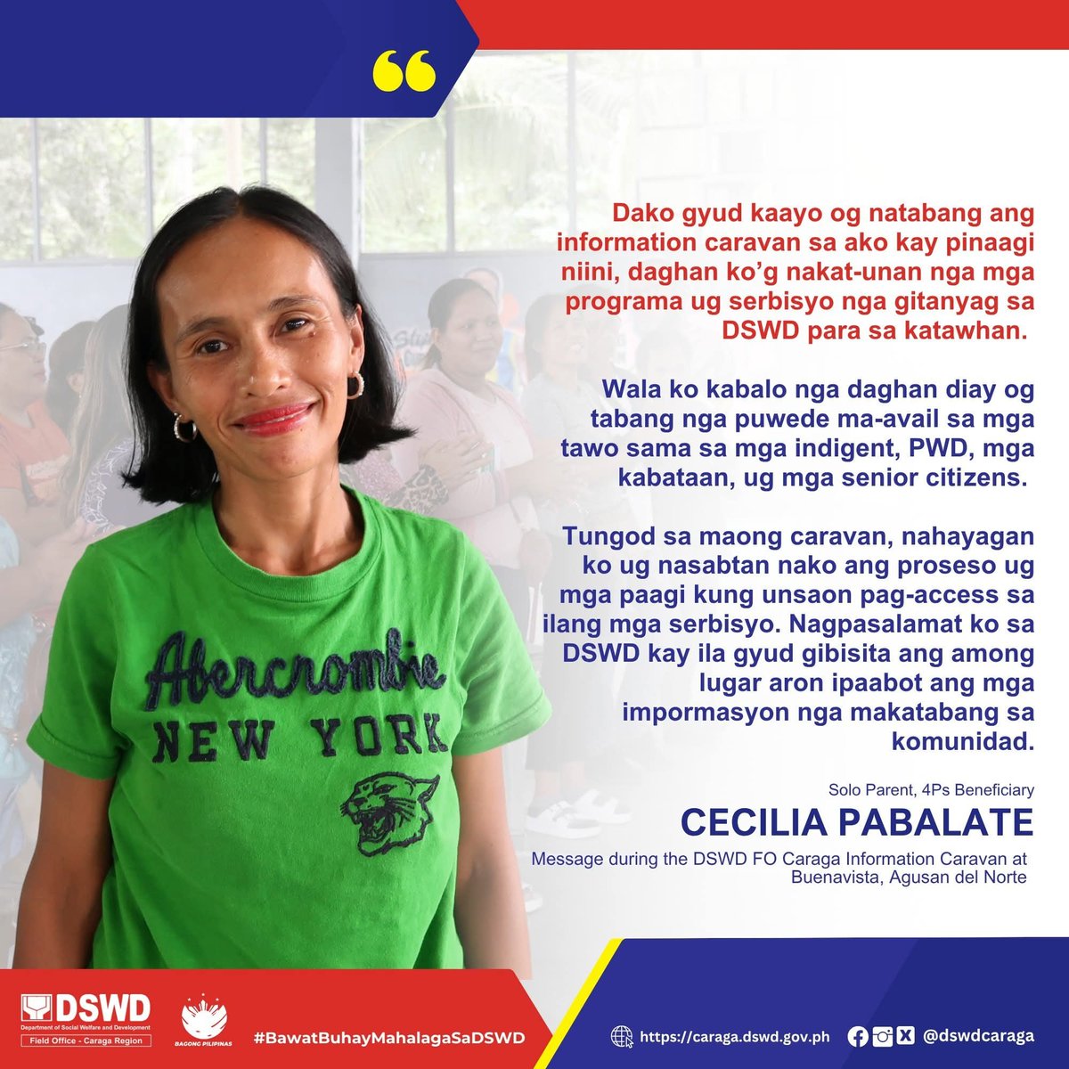 LANTAWA | Gipasalamatan sa Sacol, Buenavista ang DSWD info caravan nga naghatag og klaro nga kasayuran sa mga serbisyo sa ahensya.
#BawatBuhayMahalagaSaDSWD