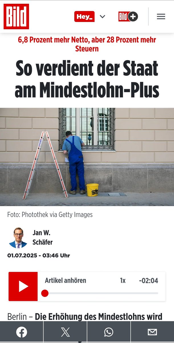 Der Staat ist der einzige, der an der Erhöhung des Mindestlohns verdient.

Wir Menschen werden noch viel höhere Preise zahlen, sodass unter dem Strich weniger Kaufkraft übrig bleibt. 

Leider verstehen viele dies nicht.