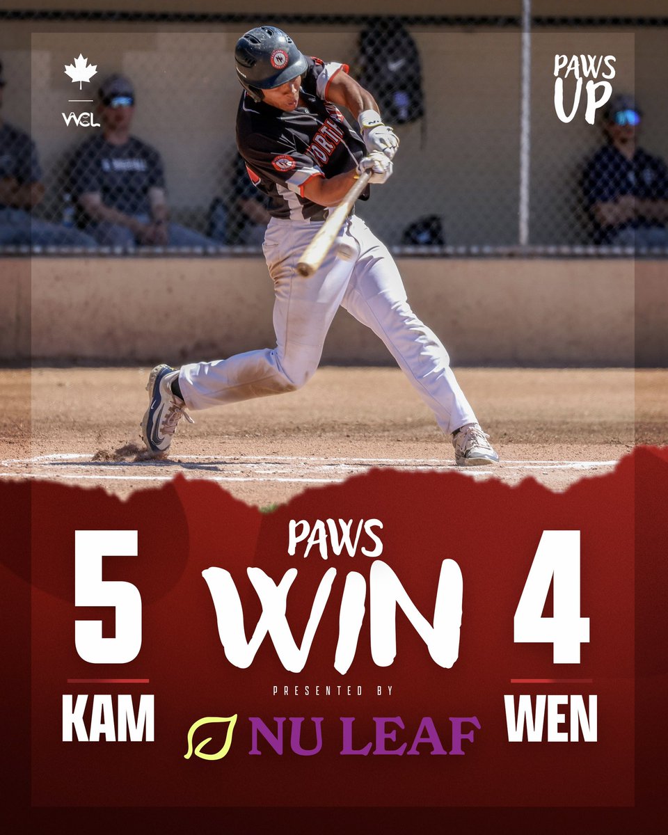 Kamloops NorthPaws (@northpawsbb) on Twitter photo Northpaws Win!
5-4 Final Score
Presented by
<a href="/NuleafMarket/">NuleafProduceMarket</a>
#pawsup #northpawsbaseball
<a href="/wclbaseball/">West Coast League</a> Northpaws Win!
5-4 Final Score
Presented by
<a href="/NuleafMarket/">NuleafProduceMarket</a>
#pawsup #northpawsbaseball
<a href="/wclbaseball/">West Coast League</a>