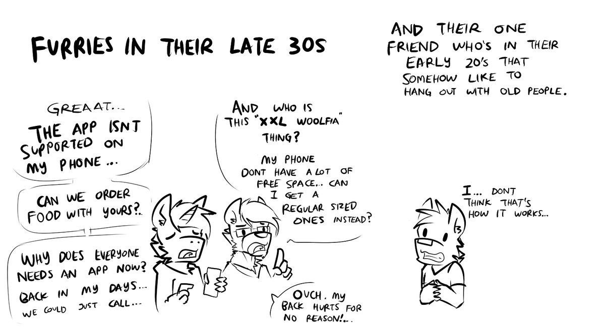 Wake up babe, new friendship dynamic just dropped. 😂

But ye, Thanks if you're one of the younger friends who always help golden year furries adapting to these rapidly changing technologies.

Also why do you keep hanging out with older dudes? you got daddy issues or something?😛