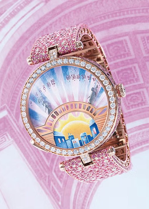 VCAのサファイアベルトの時計、ベルのとサイドまでサファイア…🙈🩷