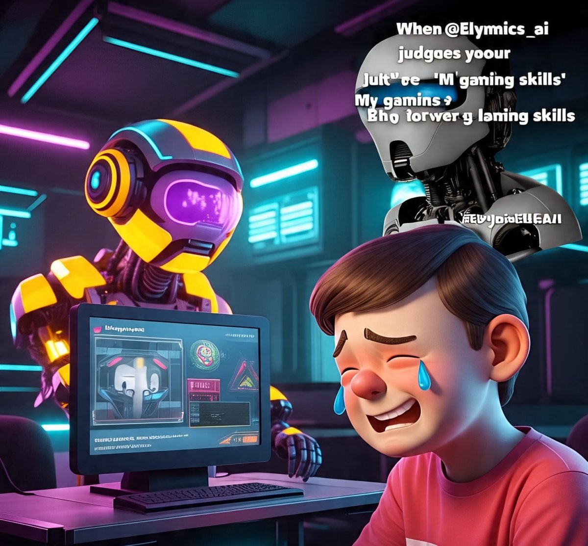 TheMrX's tweet image. When @Elympics_ai judges your gaming skills but you're just a noob 😂

'AI-powered judgment' vs 'My gaming skills' 🤣

#PlayToWin #GamingHumor $ELP