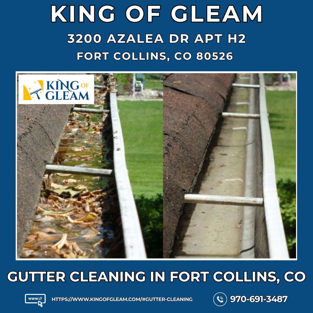 KingGleam's tweet photo. Gutter Cleaning in Fort Collins, CO - King of Gleam

https://t.co/zKB6aGdiFb

King of Gleam
3200 Azalea Dr APT H2
Fort Collins, CO 80526
(970) 691-3487

https://t.co/scsYmO0VZC

#GutterCleaning #GutterCleaningFortCollinsCO https://t.co/XrApLtfSMe