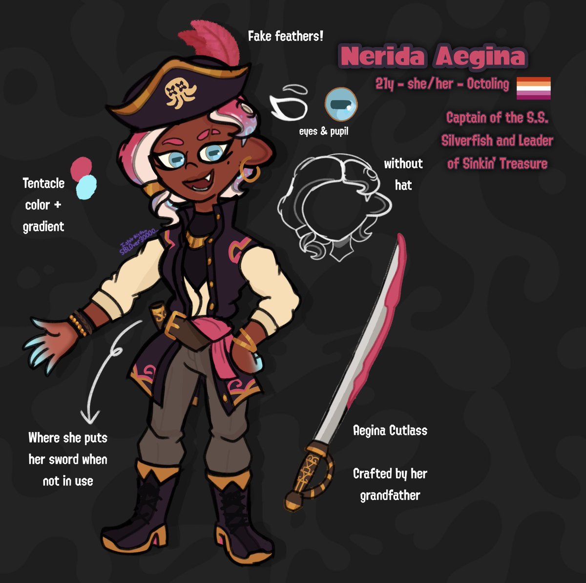 SBL0ver30000_'s tweet photo. NERIDA REF FOR ART FIGHT !! I didn’t make hers as nearly as detailed as my idol’s ref sheets but I don’t think it was necessary here 

#SplatoonProjectBIRD #SplatoonOC https://t.co/M0IFB3U67j