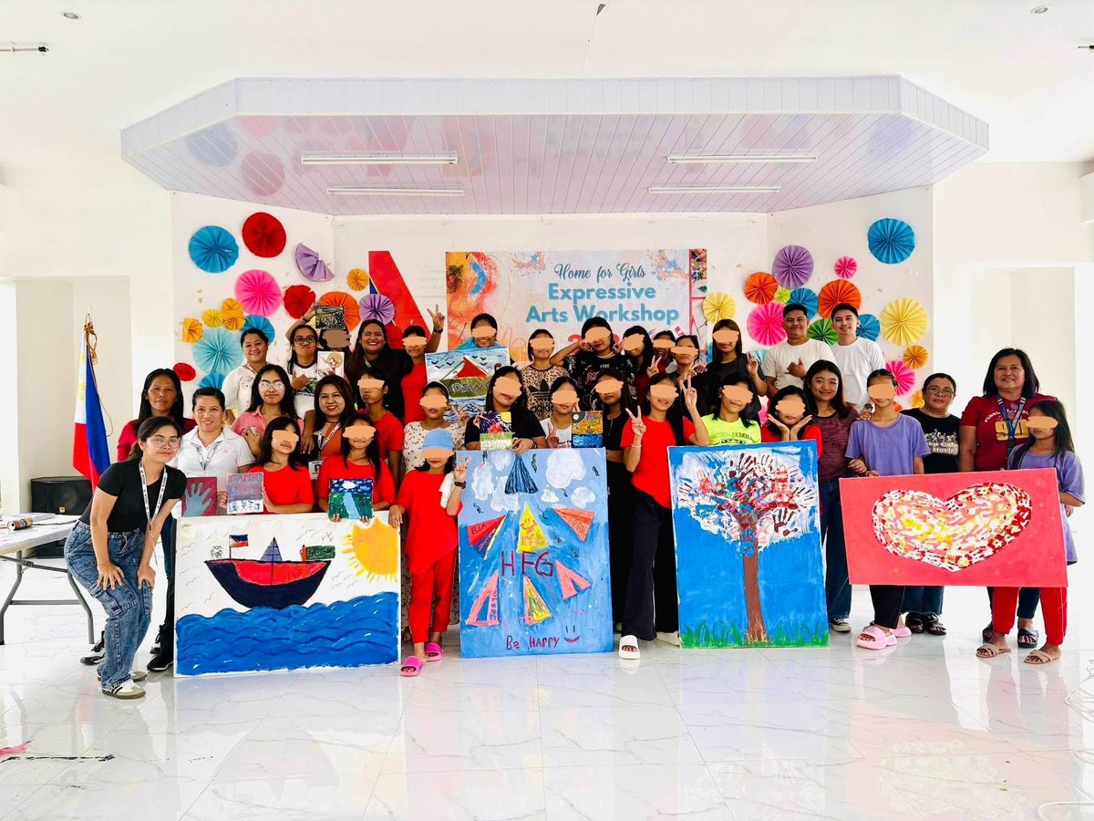 HFG Caraga holds Year 5 of its Expressive Arts Workshop, using color &amp; creativity as tools for healing and self-expression. #BawatBuhayMahalagaSaDSWD