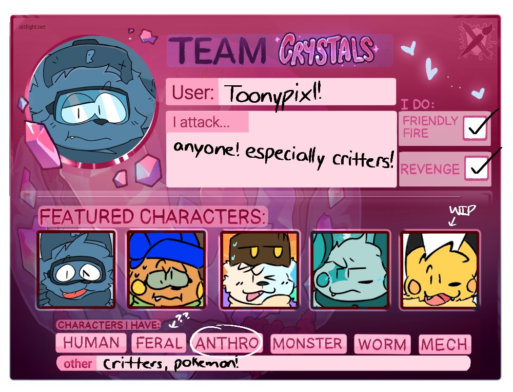 ToonyPixl's tweet image. I&apos;m in art fight! :3

artfight.net/~ToonyPixl