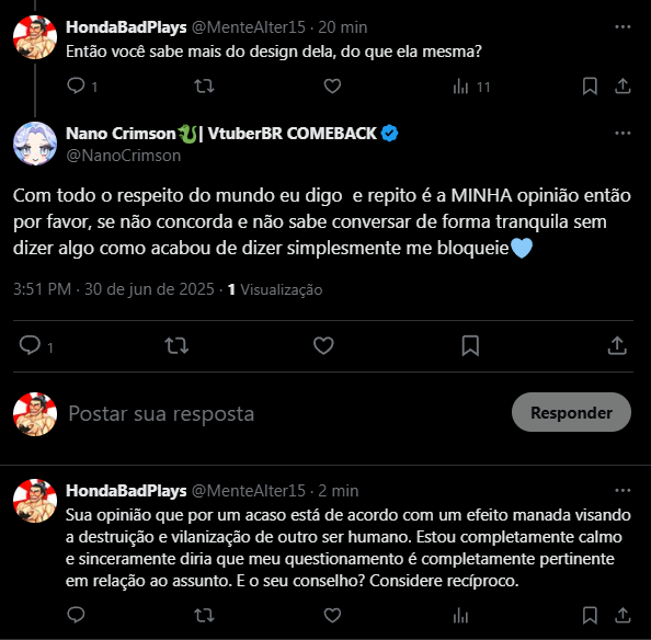 MenteAlter15's tweet photo. "O Twitter é o único lugar da internet onde se tratam pessoas fictícias como reais, e reais como fictícias. E ficam putos com você por saber a diferença."

Que os pontinhos de vocês tenham valido a pena. https://t.co/g6EvPKpCAB