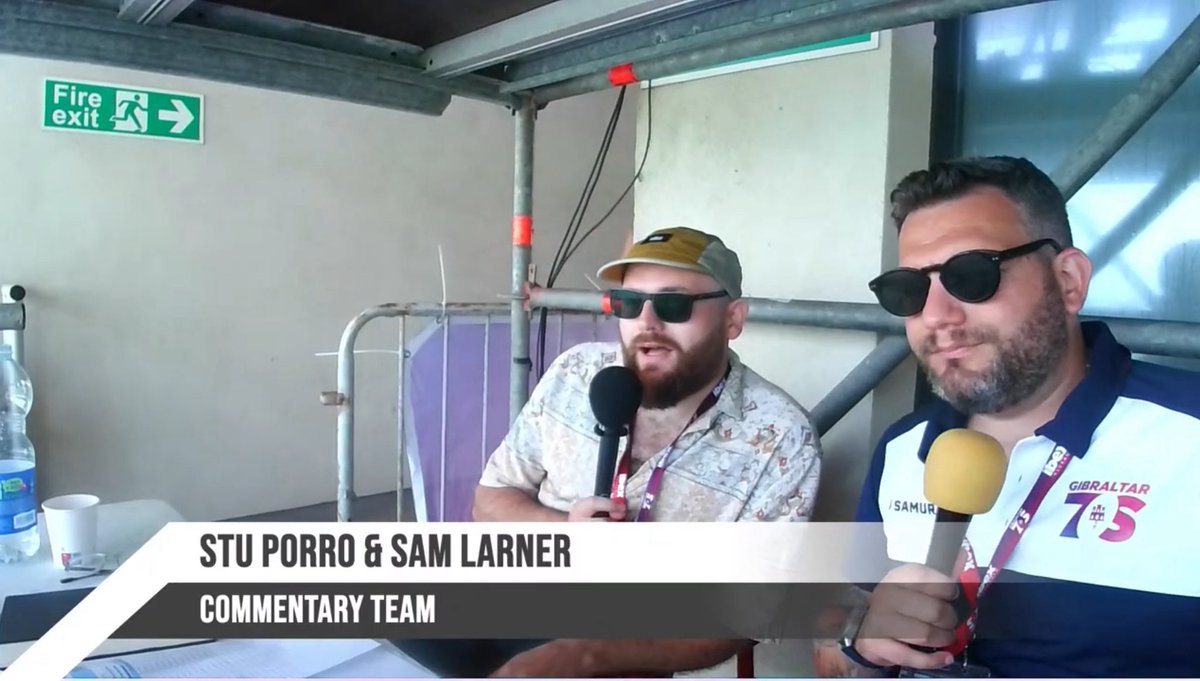 As the dust settles after an amazing Gibraltar7s, a moment to appreciate this chap. 

Sam joined me in the commentary both and what a hoot I had. 

Knowledge, wit, passion and conversation for days. 

<a href="/SamLStandsUp/">Sam Larner</a>, thanks for coming to to Gib and chatting rugby with us 👏