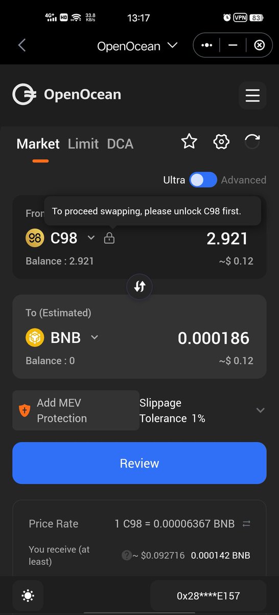 he55484885's tweet photo. @coin98_wallet 钱包被锁无法交易，这是怎么回事？ https://t.co/SDnR3yXknx