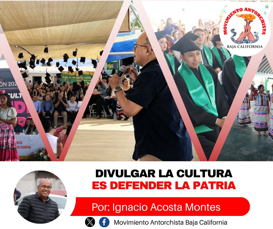 AntorchaBajaC's tweet photo. 🚩 Te compartimos el artículo de nuestro dirigente estatal 
@ignacioambc  

Divulgar la cultura es fender la patria 

https://t.co/V64jI9Az2l https://t.co/EcniXwoF0U