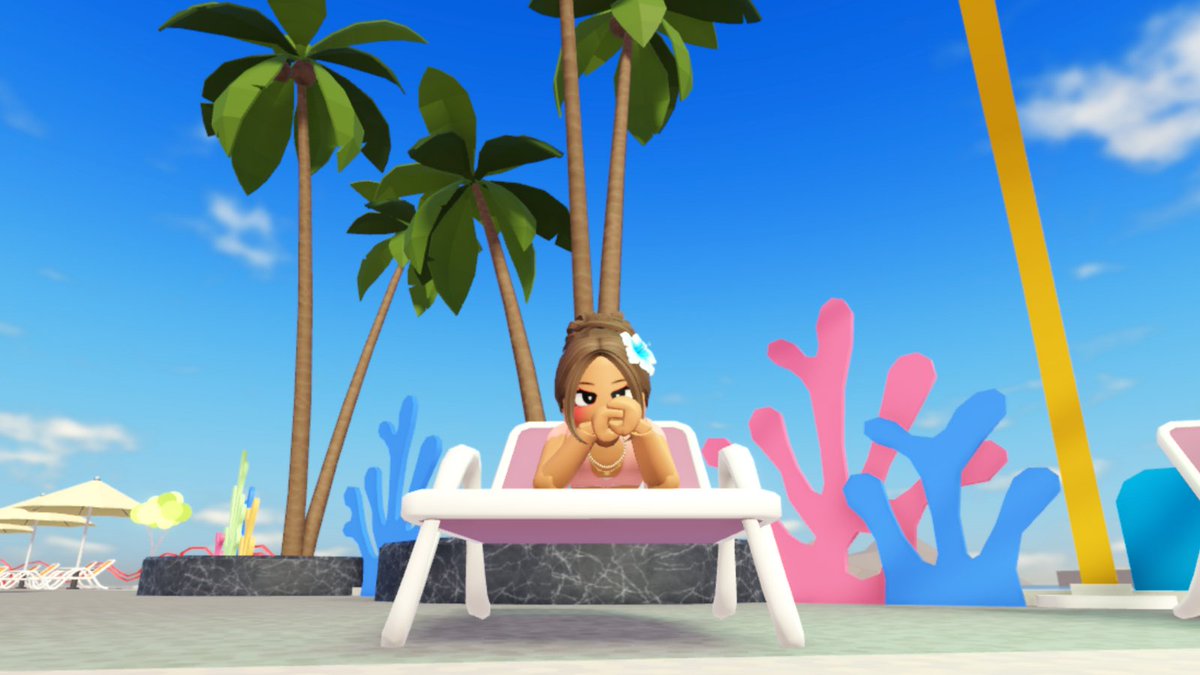 roblox_jp's tweet image. 最近、暑すぎて脳内リゾート気分🌺
#ロブロックスライフ