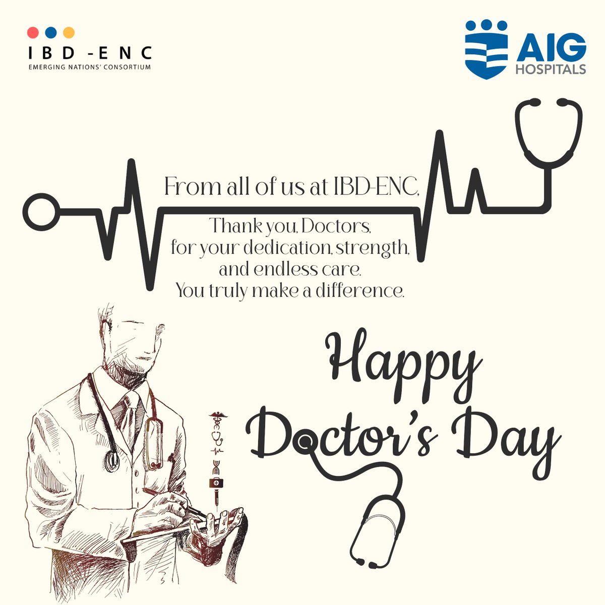 ibd_enc's tweet image. 💙 Honoring the hands that heal, the hearts that care, and the minds that save lives.
From all of us at IBD-ENC, Thank you, Doctors, for your strength, dedication & compassion. You truly make a difference.
Happy Doctor's Day 🍀
#DoctorsDay #Gratitude #AIGHospitals #IBDENC