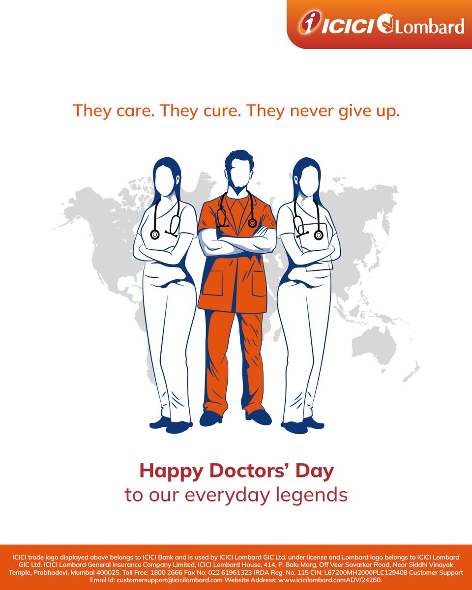 They don’t wear capes — but they heal, they help, and they never back down.
To the ones who stand tall every day, in every corner of the world.

Happy Doctors’ Day to our everyday legends. 

#DoctorsDay #EverydayLegends #ICICILombard #HealthcareHeroes