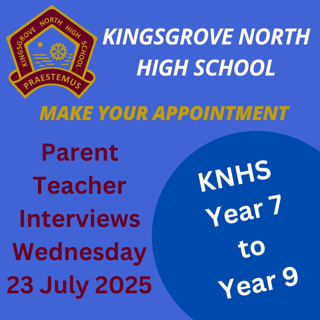 Dear Parents/Carers of Year 7–9 students,

Parent Teacher Interview bookings are now open via Sentral. Please make your appointments before bookings close at 9am on Friday, 4 July 2025.
