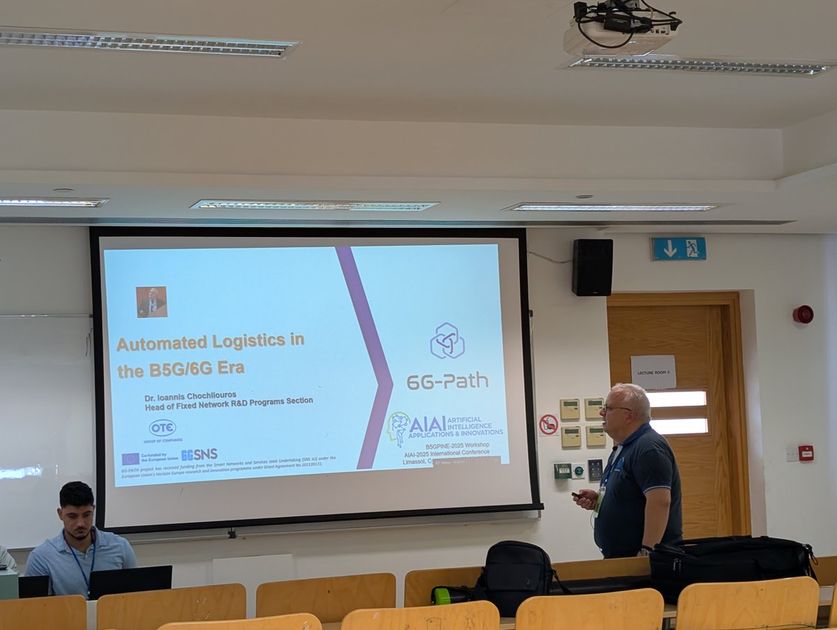 6gpath (@6gpath) on Twitter photo π 6G-PATH at the 10th B5G-PINE Workshop in Limassol, Cyprus! π
We co-organized & participated in the workshop, presenting 6 peer-reviewed papers on innovations like AI-driven orchestration, chronic wound management, automated logistics, and more. Shaping the future of 6G! ππ‘ π 6G-PATH at the 10th B5G-PINE Workshop in Limassol, Cyprus! π
We co-organized & participated in the workshop, presenting 6 peer-reviewed papers on innovations like AI-driven orchestration, chronic wound management, automated logistics, and more. Shaping the future of 6G! ππ‘