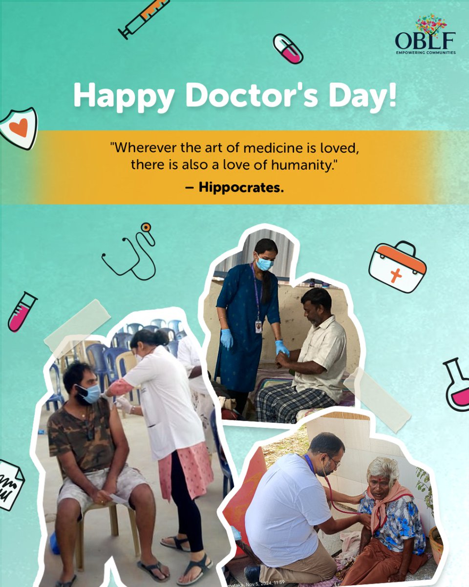 On #DoctorsDay, we honour the quiet healers at the heart of our work—those who show up in homes, schools &amp; villages with care, not just cures.
Thank you for making health a commitment, not just a service.
#CommunityCare #HealthcareWithHeart #OBLF
