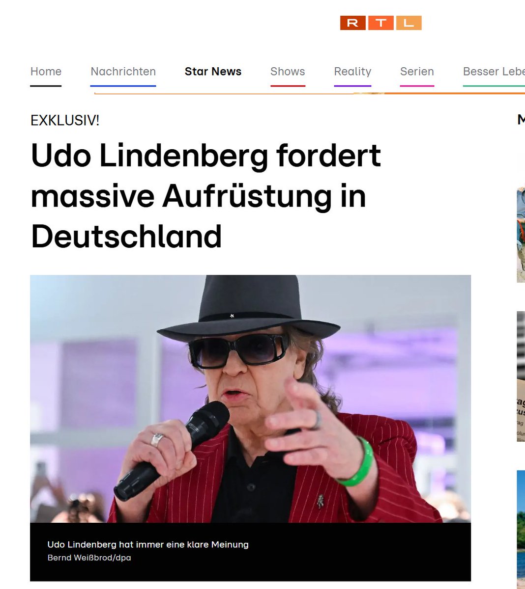 Udo Lindenberg ist Hirntod.

rtl.de/unterhaltung/u…