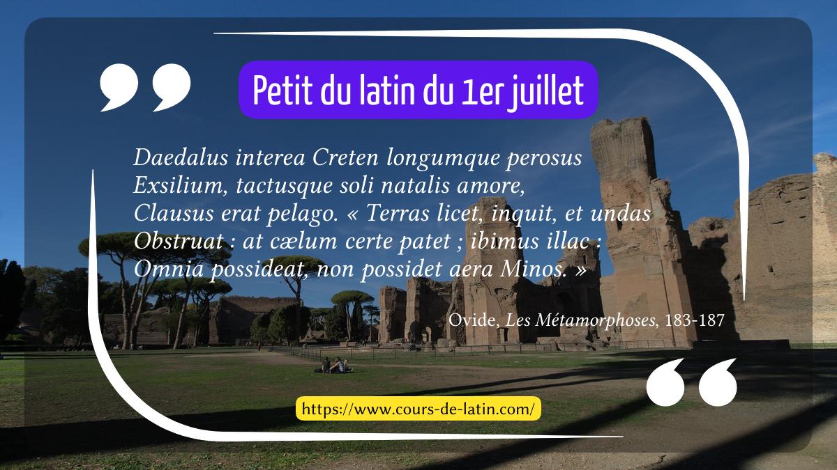 CoursDeLatin's tweet photo. « Petit latin » du mardi 1 juillet.

Retrouvez chaque jour un nouveau #petitlatin très précisément annoté pour vous entraîner à lire du latin sur https://t.co/gj47ZA5YtC

#prepalitteraire #khagne #hypokhagne #grecancien #latin #prepaal #agregation https://t.co/0sSqAlvi4N