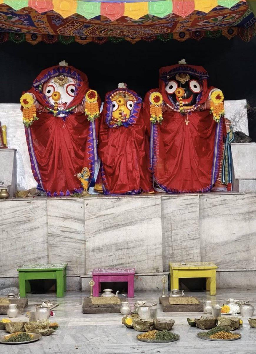 Rushiraj Pattanayak ଋଷିରାଜ ପଟ୍ଟନାୟକ (@rusirajp) on Twitter photo ଆଡ଼ପ ମଣ୍ଡପରେ ଚତୁର୍ଦ୍ଧା ବିଗ୍ରହ, ବାରିପଦା, ମୟୂରଭଞ୍ଜ 
#RathaYatra2025 ଆଡ଼ପ ମଣ୍ଡପରେ ଚତୁର୍ଦ୍ଧା ବିଗ୍ରହ, ବାରିପଦା, ମୟୂରଭଞ୍ଜ 
#RathaYatra2025