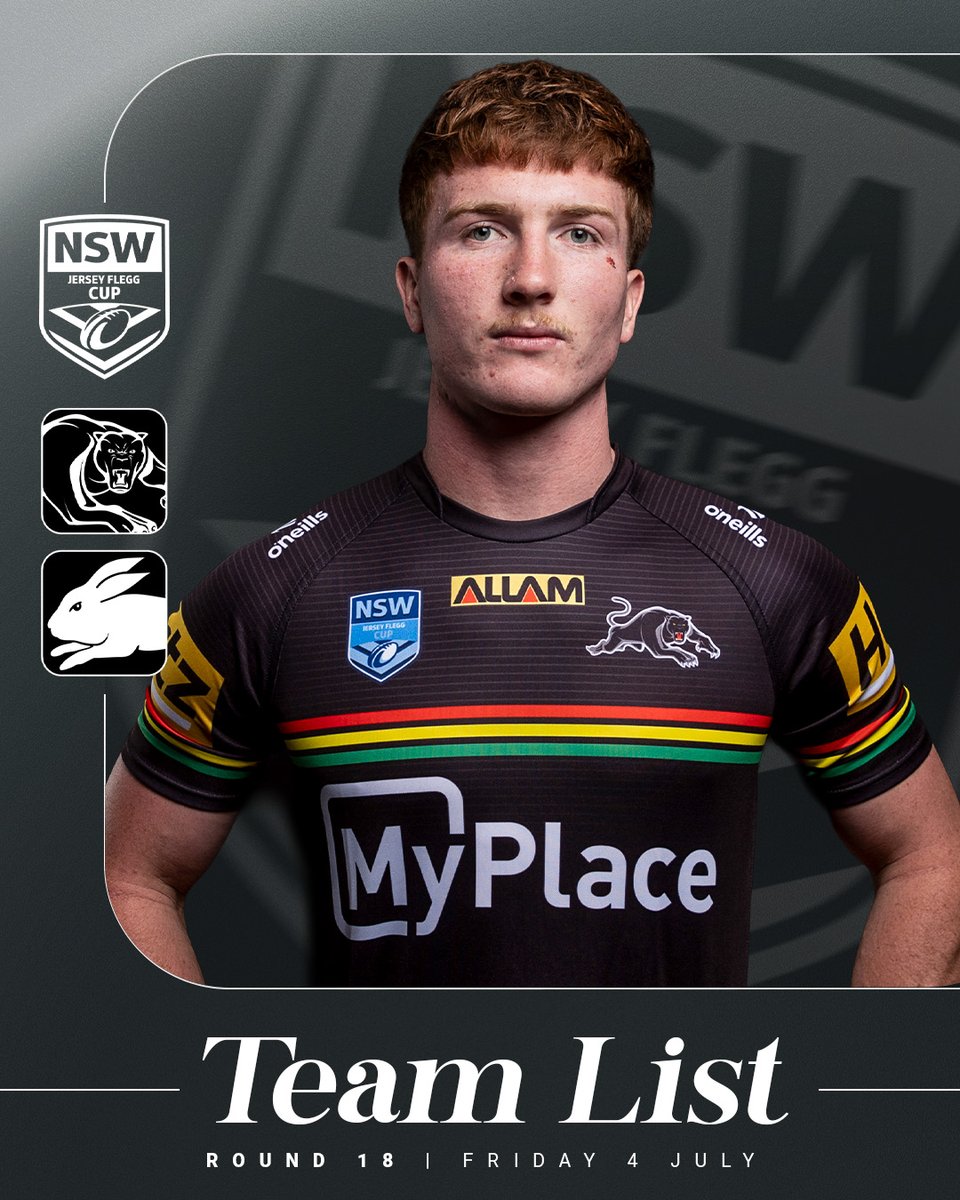 TEAM LIST TIME ⏰ Panthers #JFlegg coach Jono Rolfe has named his squad for Friday's match against the Rabbitohs.

👉🏽 bit.ly/Rnd18JF

#pantherpride 🐾