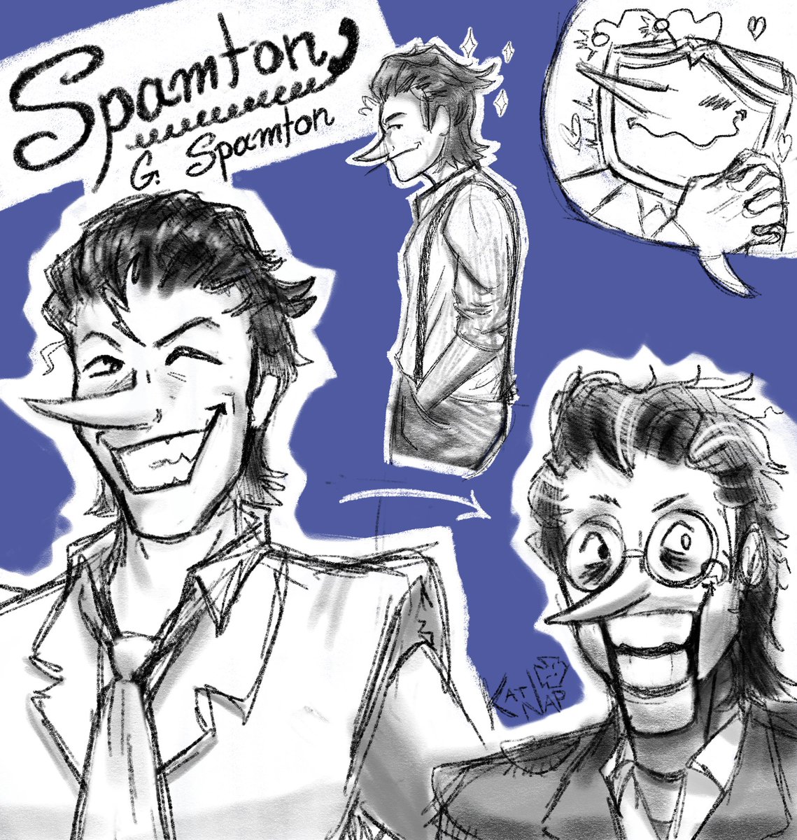 Quick Spamton sketch on my phone while I wait for poll to finish!

Wanted to draw him in my style!

#spamton #spamtongspamton #spamtonfanart #fanart #sketch #spamtenna