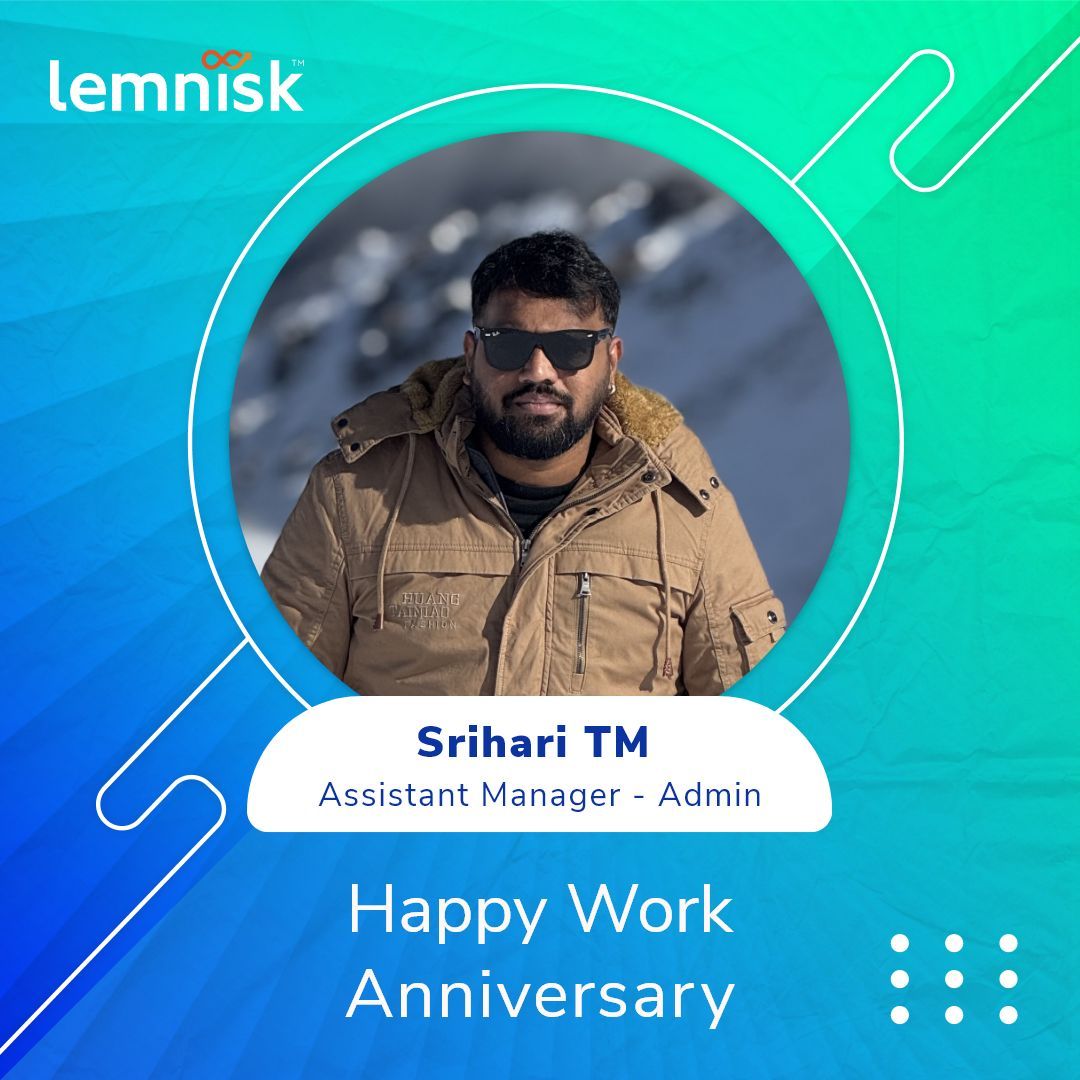 Congratulations, Srihari T M, on your #workanniversary. We thank you for your invaluable contribution and efforts to the company.😊

#lifeatlemnisk #happyworkanniversary