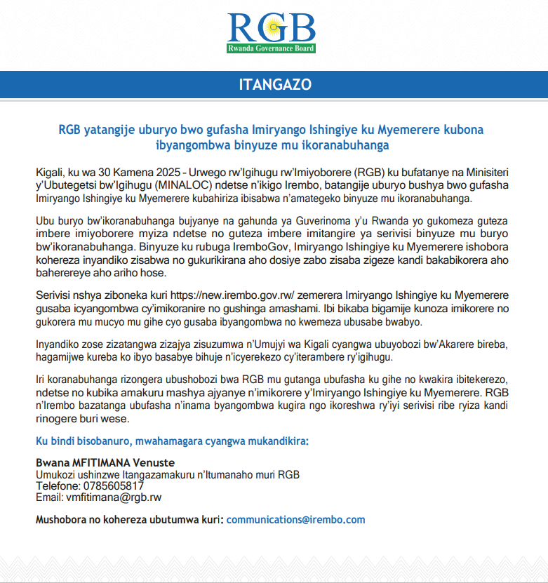 Ubu amatorero namadinib yujuje ibisabwa  ashobora gutangira gusaba  gufungurirwa  mugihe y'aba yujuje ibisabwa na <a href="/GovernanceRw/">Rwanda Gov Board</a>  aciye ku <a href="/IremboGov/">IremboGov</a> ,sisiteme yari itegerejwe yatangiye gukora #RIC 
<a href="/MbandaLaurent/">Laurent Mbanda</a> <a href="/KambandaAntoine/">Antoine Cardinal KAMBANDA</a>
<a href="/sindayigayamus/">Sheikh Sindayigaya Mussa</a> <a href="/RwandaLocalGov/">Ministry of Local Government | Rwanda</a>