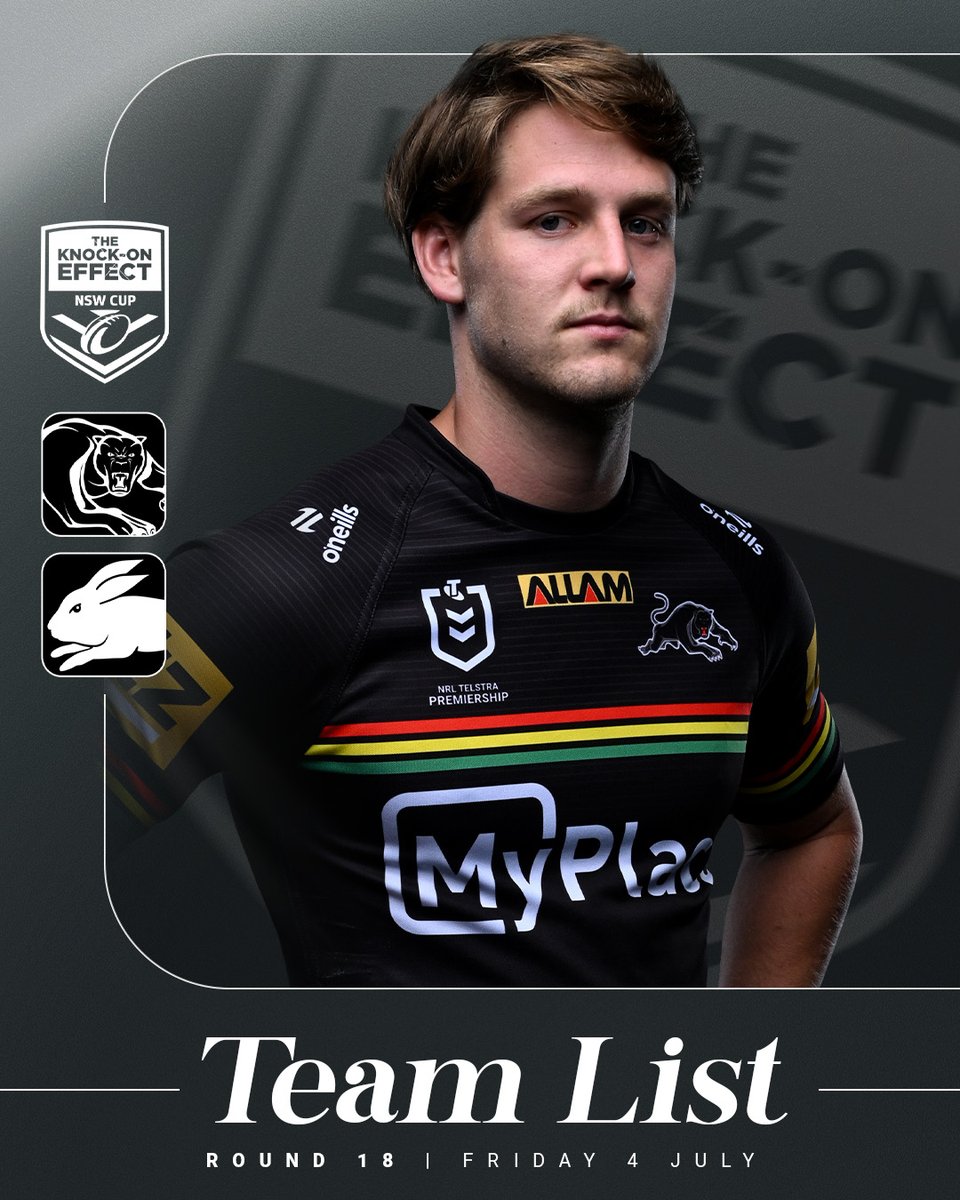 TEAM LIST TIME ⏰ Panthers #NSWCup coach Ben Harden has named his squad for Friday's match against the Rabbitohs.

👉🏽 bit.ly/Rnd18Cup

#pantherpride 🐾