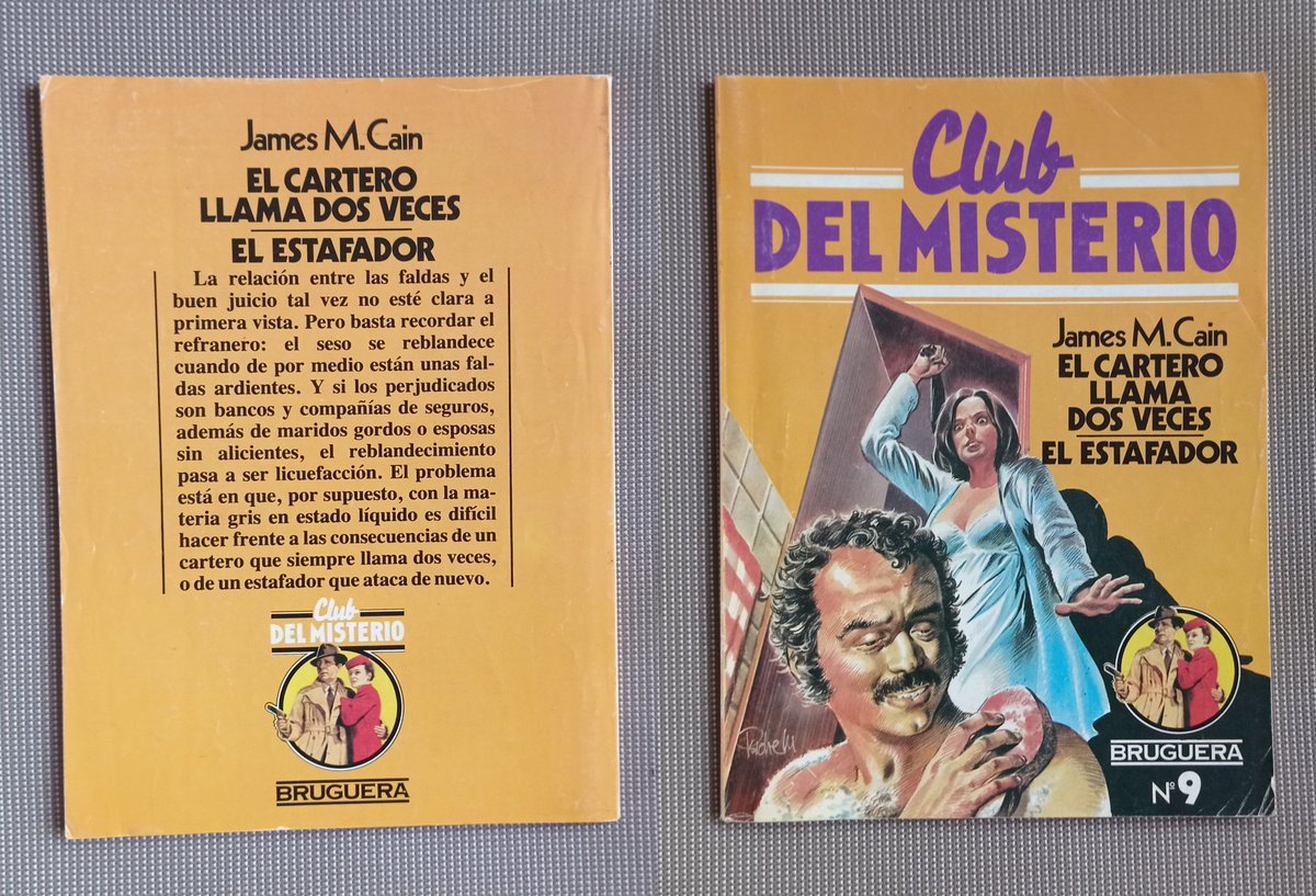 LibrosVintage's tweet photo. “Fue entonces cuando llegué a la fonda Los Robles Gemelos.”
El 1 de julio de 1892 nacía en Annapolis (Maryland) James M. Cain, socio n° 9 del #ClubdelMisterio.
'El cartero siempre llama dos veces'
#Bruguera, 1981.
Ilustraciones de #CarlosFreixas.
Portada de #IsidreMonés. https://t.co/3jsqZiOScs