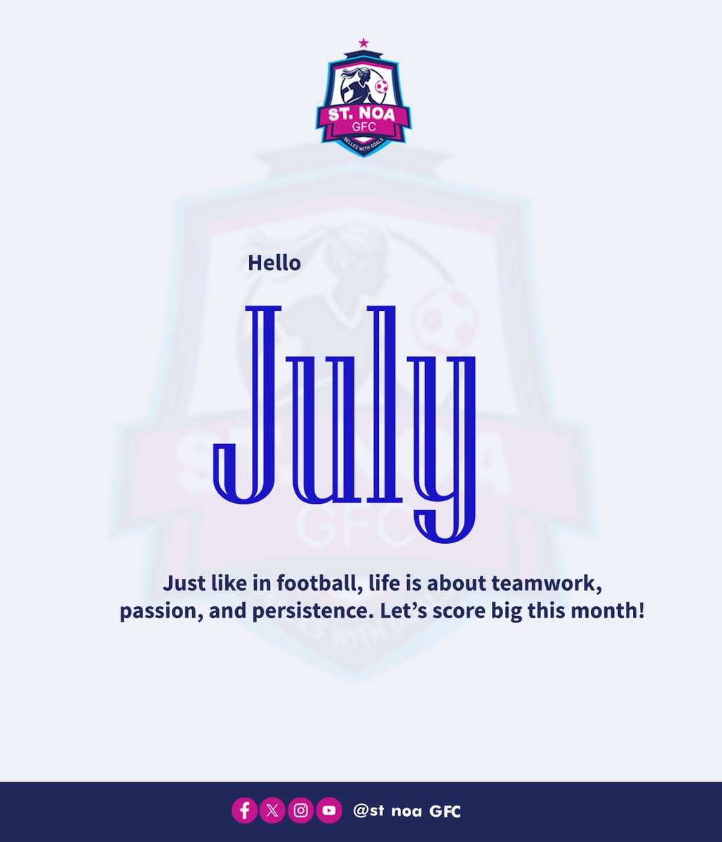 Happy New Month, our dear fans
 #BellesWithGoals #enrollwithstnoaschols #STNOAGFC