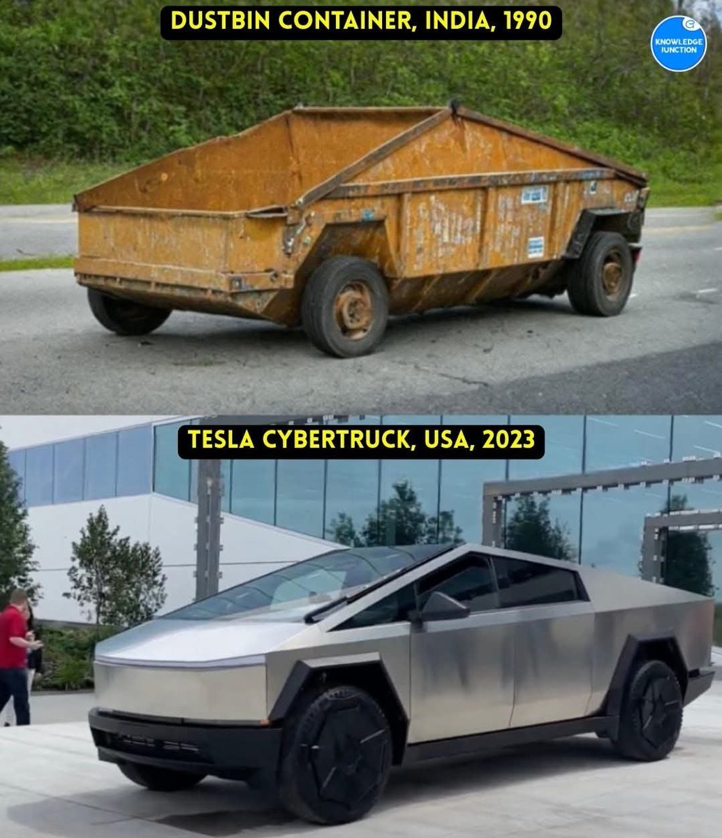 Tony_Claret2's tweet photo. Designed to be trash since day one 😂😂😂
#Tesla #TeslaCyberTruck #Cybertruck #ElonMusk #TeslaIsNazisCar https://t.co/3BT5zrfPLa