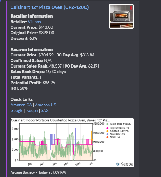 Retailer > Amazon lead vetting bots are about to go live in Arcane. They auto-check Walmart, Best Buy, Costco, Visions + more against Amazon CA &amp; US—putting OA sourcing on autopilot.

Just one of the many ways we do it better😙