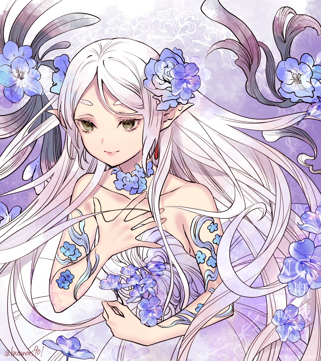 海っぽいドレスのフリーレン