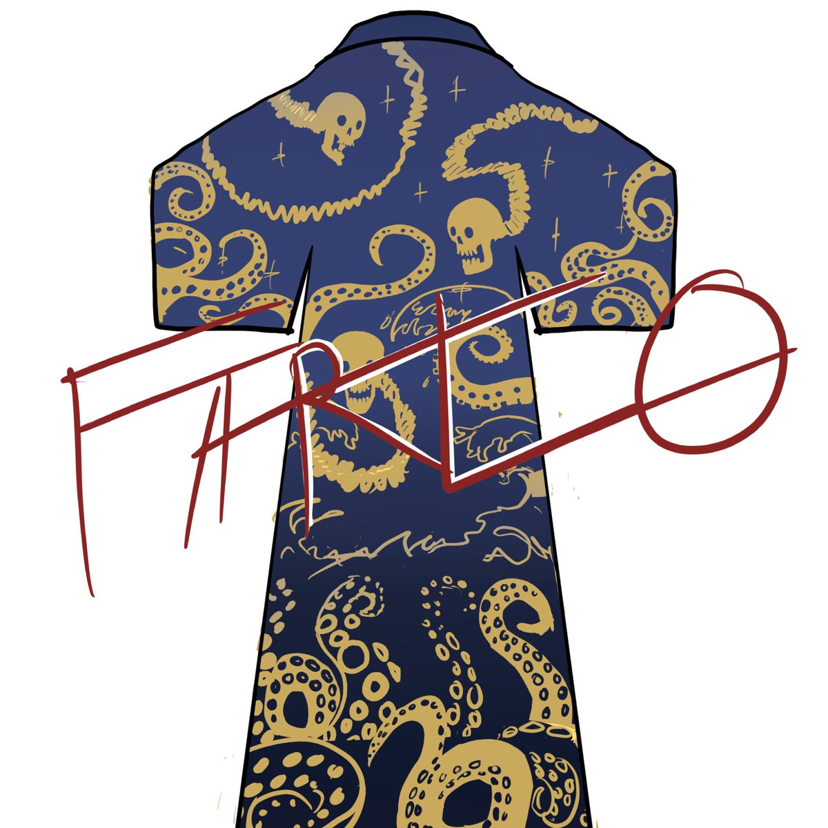 Homma84's tweet photo. Farlos’ shroud depicts a starry knight with 3 slithering elongated skeletons turning coiling around her body. Depicting the image of the great dreamer and his tendrils.
#oc #ocartist #farlo #TheGreatDreamer https://t.co/EAcfmRQHwU