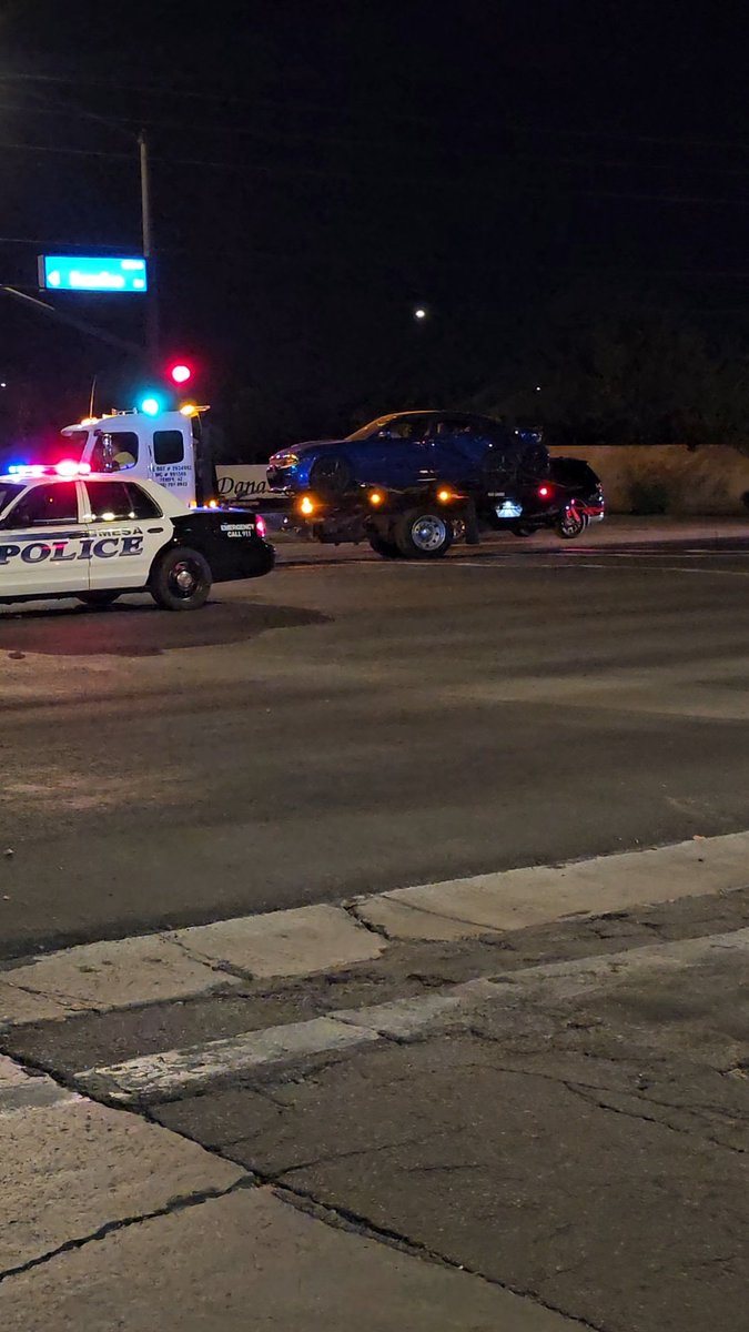 koolaidgloria's tweet photo. @1ex_man @FOX10Phoenix It was right in front of our complex cross streets. They were out there until 1:30am. We watched them tow the car. I'm grateful my son and I were not out on a bike ride or walk and noone else was hurt. I haven't looked for any other details. https://t.co/AR46GohvO3
