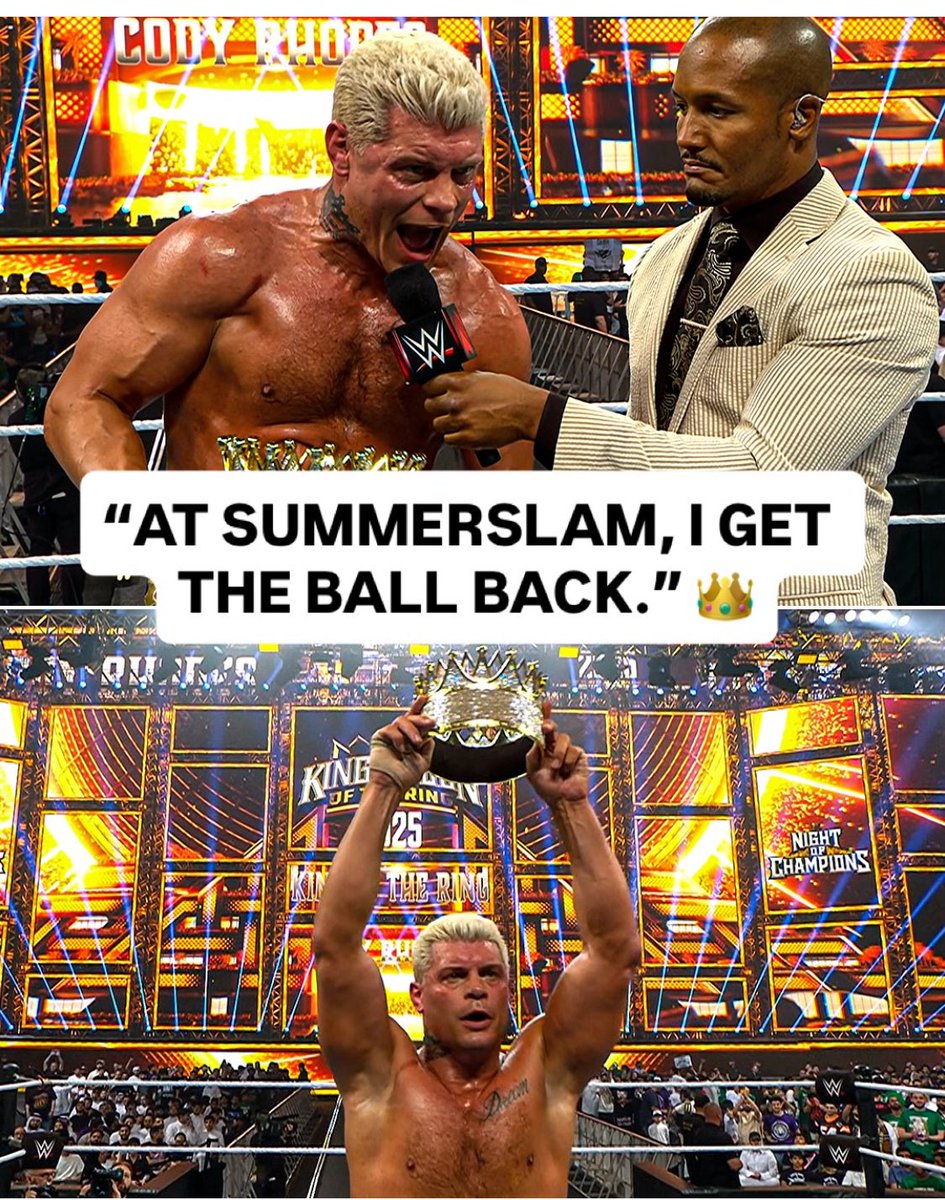BOW NOW.., 
SUMMAH SLAM !!! 
LET’S GO CODY !!! 👑 #AmericanNightmare 🇺🇸 
#WWESUMMERSLAM #SummerSlam #WWERaw #SmackDown #CodyRhodes