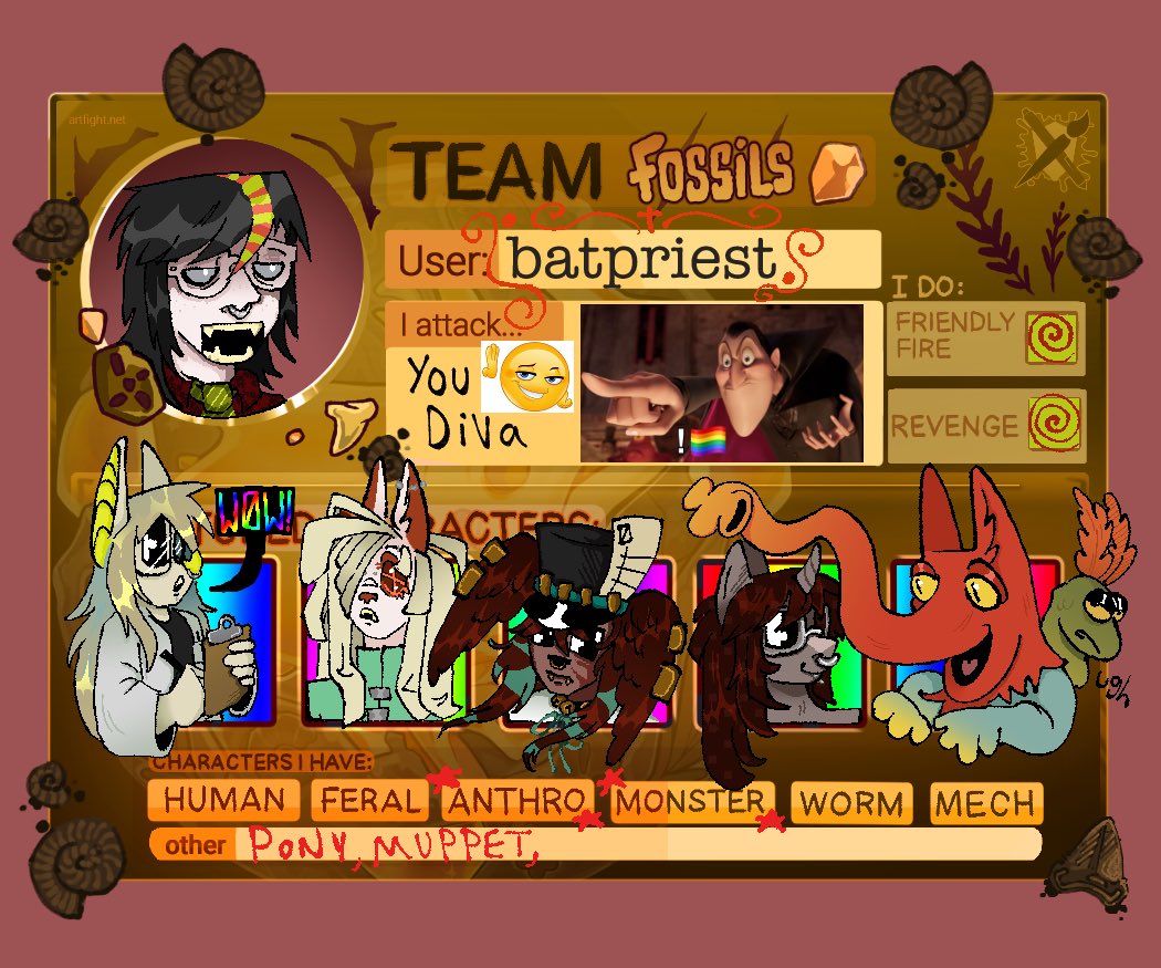 ARTFIGHT!!!! #artfight2025 #artfightteamfossils