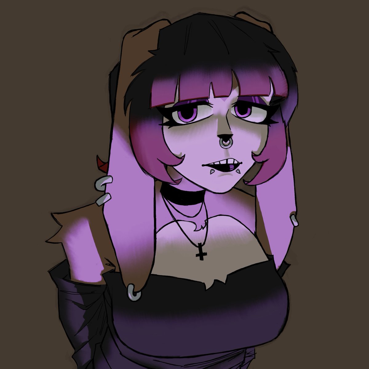 goth version of friend's oc