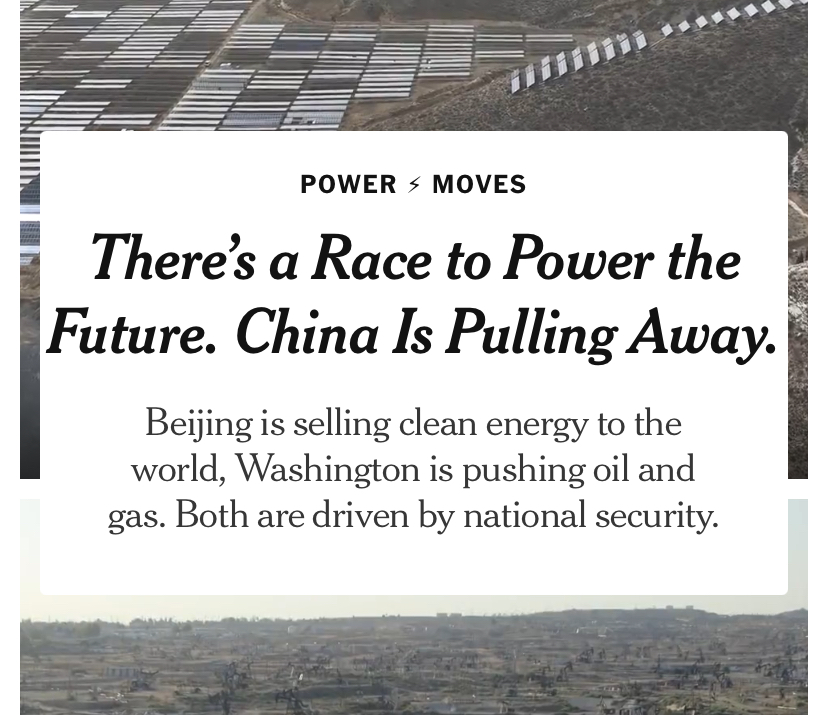 plbds's tweet image. Here&apos;s the NYT trying to &quot;both-sides&quot; an effort to de-carbonise energy systems and an effort to keep them based on oil and gas.