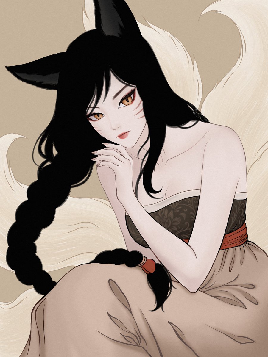 #한복 #아리 #그림 #팬아트 #Ahri #LeagueOfLegends