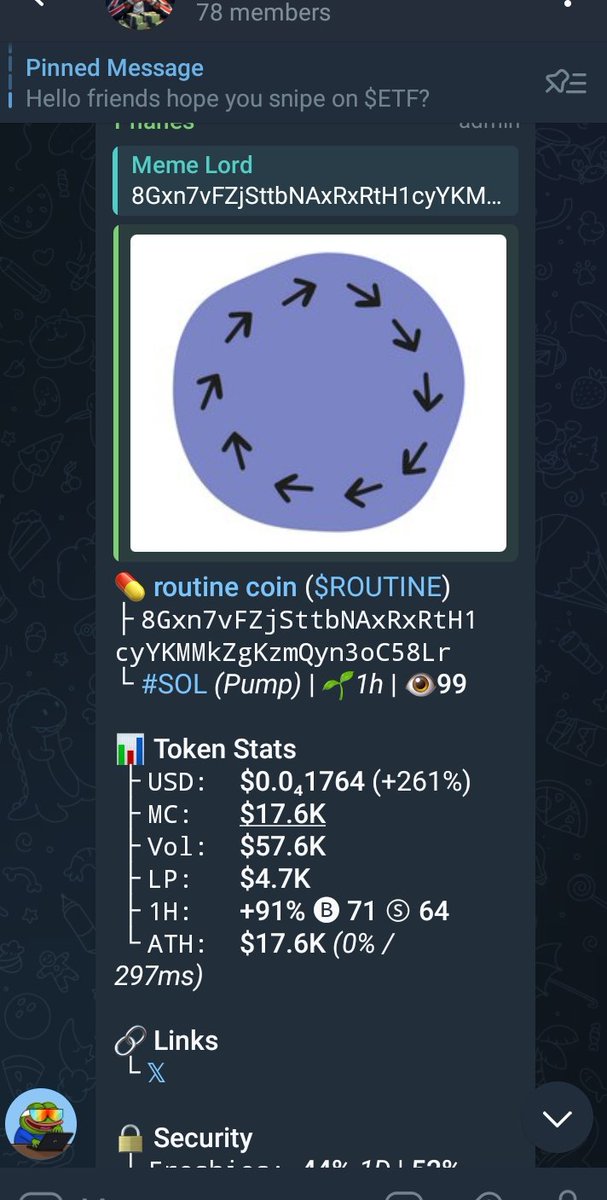 Alphacallzs's tweet image. Entry CA&amp;gt;&amp;gt;&amp;gt;&amp;gt;&amp;gt;&amp;gt;

8Gxn7vFZjSttbNAxRxRtH1cyYKMMkZgKzmQyn3oC58Lr

Aped on $routine sniper play ⏯️▶️▶️ 

#MemeCoinSeason #memecoin100x  #SolanaMemeCoin  #sol #memelordk0 #ラヴィット #PerthSanta