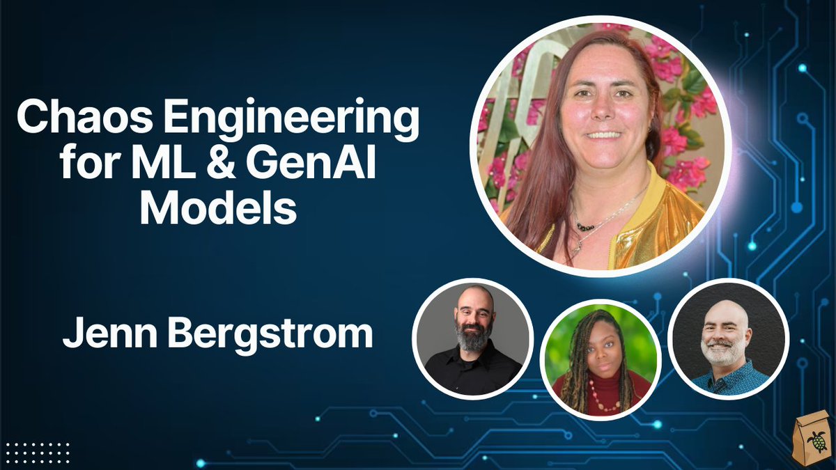 Join Jenn Bergstrom &amp; the vBrownBag crew as we dive into the world of Chaos Engineering, exploring how its principles can be applied to machine learning models of all kinds, from classic machine learning to cutting-edge LLMs!

Wednesday 7/2 @ 730p CT youtube.com/live/x--Ip4MhB…